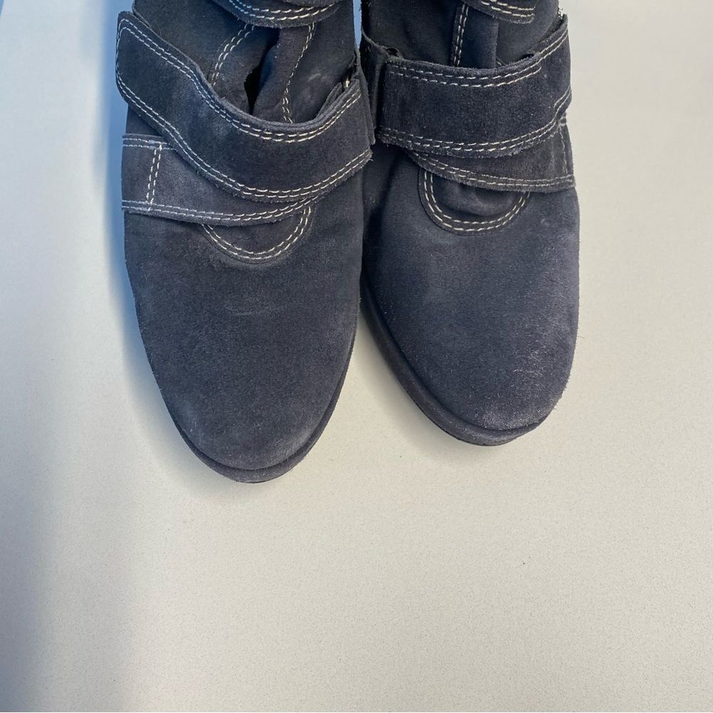 Stuart Weitzman Wildchild Dark Gray Suede Platfor… - image 7